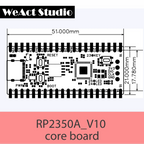 WeAct RP2350A_V10 all pin out Raspberry Pi  RP2350 RISC-V Hazard3 520KByte SRAM 4/16MByte QSPI Flas