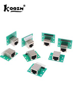 1Pcs RJ45 Adapter Board To XH2.54 Modular Ethernet Connector Adapter Network Interface + Breakout Board + Pin Header