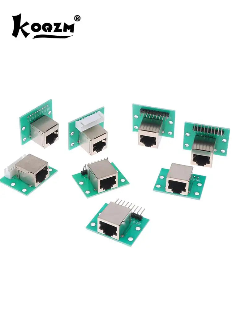 1Pcs RJ45 Adapter Board To XH2.54 Modular Ethernet Connector Adapter Network Interface + Breakout Board + Pin Header