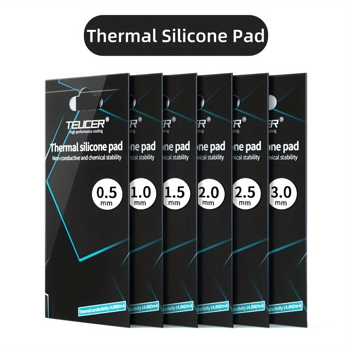 Thermal Silicone Pad 14.8 W/mk, 85*45mm, Non Conductive Heat Resistance High Temperature Resistance For Laptop Heatsink GPU CPU