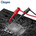 Cleqee P1007B  BNC Q9 Male Plug to Dual Test Hook Clip Oscilloscope Probe ABS Mini Grabber Test Lead 120cm Cable for Electronics