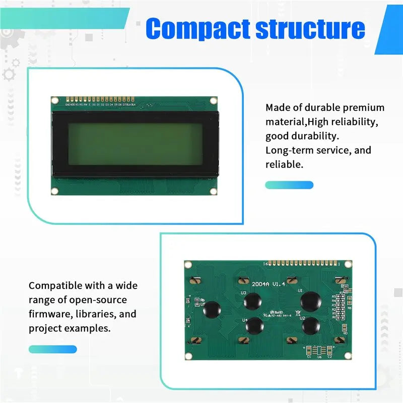 LCD2004 2004 LCD Module 2004 20X4 Character Display 10PCS IIC I2C Interface For Arduino Raspberry Pi Green Screen
