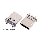 5pcs TYPE C 14 Pin Female Socket Connector SMT DIP Vertical 180° Charging Port Plug Socket Power USB TYPE-C14P H=9.3/10/10.5mm