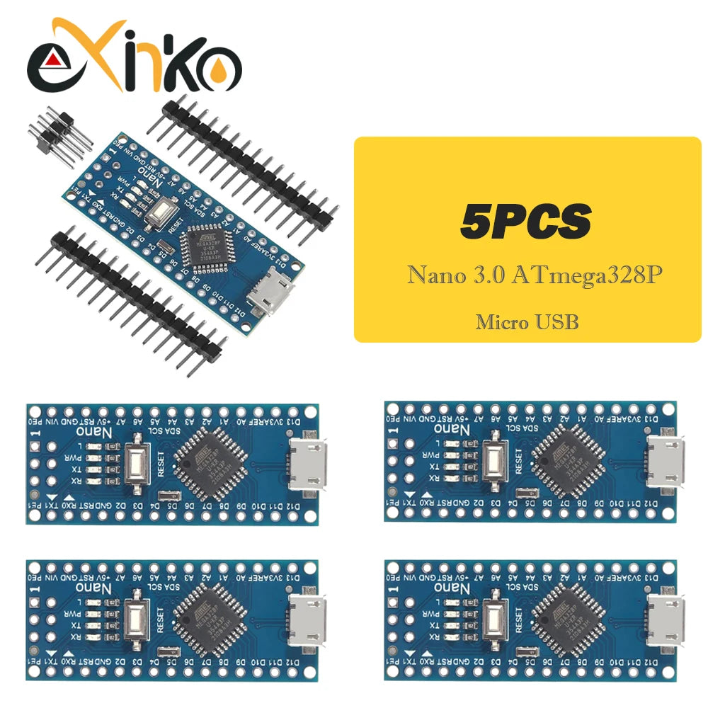Nano 3.0  ATMEGA328P With the bootloader compatible controller CH340 USB driver Mini / Type-C / Micro 16Mhz for Arduino
