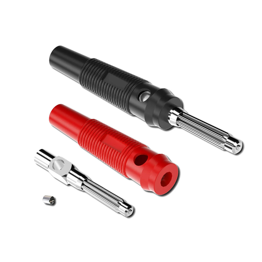 Cleqee 10pcs  4mm Stackable Banana Plug 32A High Current Screw Locking/Welding Copper Connector for Multimeter Speaker Cable