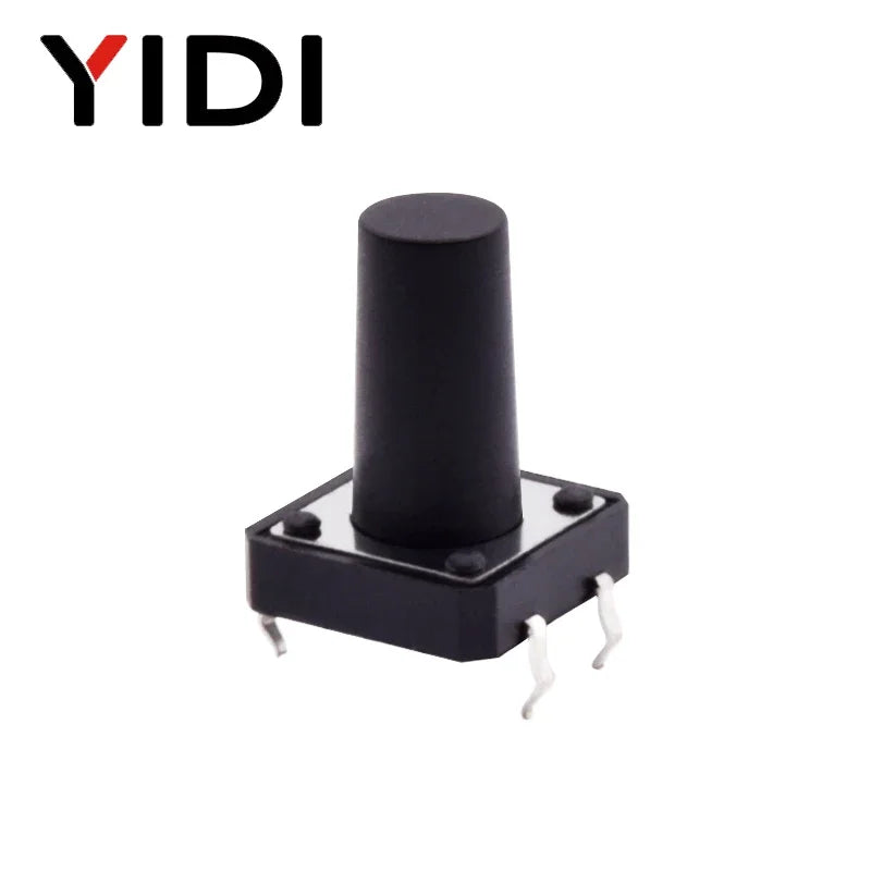 10pcs 12x12mm Panel PCB ON Off Momentary Tactile Tact Micro Mini Switch Push Button DC12V 4 Pin DIP H=5/6/7/8/9/10/12/13/15/16mm