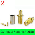 5pcs/lot LMR240 SMA Male Female Connector SMA Female Male Crimp for  RG59 LMR240 CNT240 Coaxial Cable Jumper Brass Gold Plated