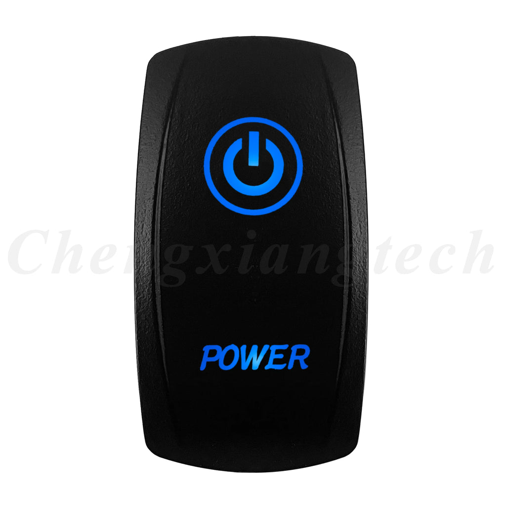 12V 20A Blue Led Car Boat Laser Rocker Switch ON OFF, (ON) OFF, ON OFF ON, (ON) OFF ON, (ON) OFF (ON) Waterproof