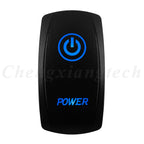 12V 20A Blue Led Car Boat Laser Rocker Switch ON OFF, (ON) OFF, ON OFF ON, (ON) OFF ON, (ON) OFF (ON) Waterproof