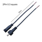 12V DC Power Plug 55*21mm 2Pin Waterproof Connector Male Female Terminal Butt Joint Monitoring Line 1-5M Extension Cord IP67