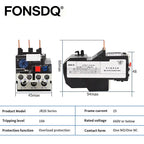 JR28 25A Thermal Overload Relay LR2-13D Adjustable Thermal Relay Electrical Relay Temperature Overload Thermal Protector