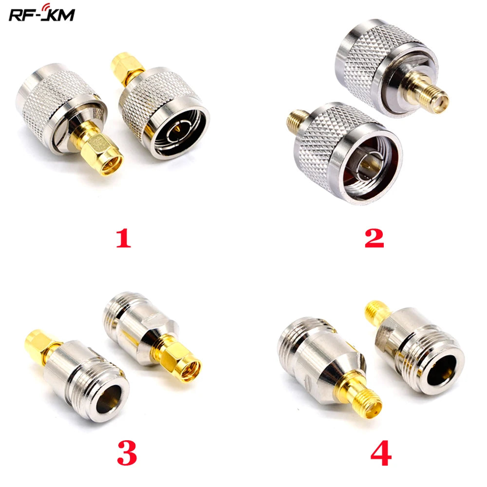 4 Piece SMA BNC UHF To SMA MCX MMCX BNC TNC UHF SO239 PL259 N F Type SMB RF Coaxial Coax Adapter Connector Combination