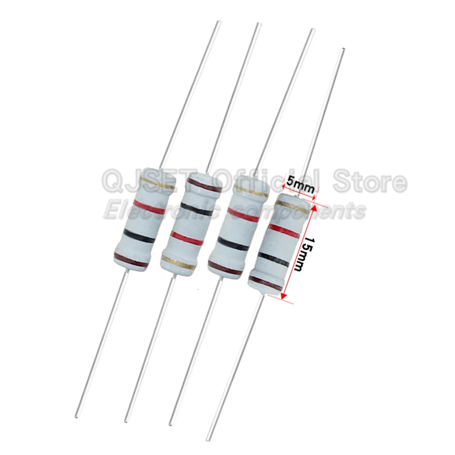 200pcs 2W Carbon Film Resistors 5% 4 Color Ring Resistors 10 47 100 470 Ohm 1K 4.7K 10K 47K 51k 100k 200k 470k 510k 910k 1M Ohm