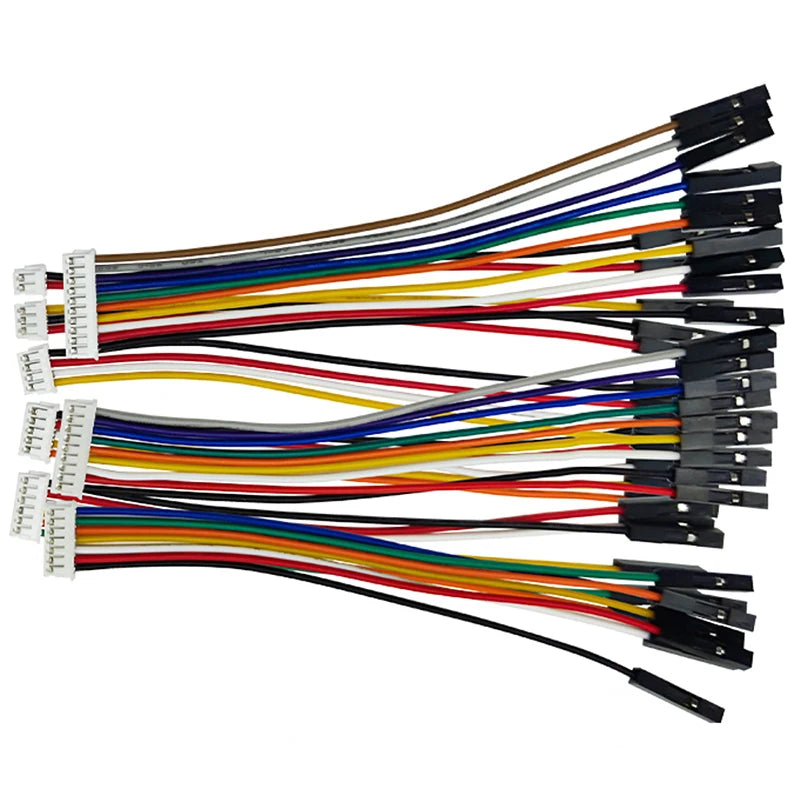 10Pcs ZH1.5MM to Dupont cable electronic wire-2P/3P/4P/5P/6 Pin To 2.54mm Dupont Female Wire Connector Color Cable