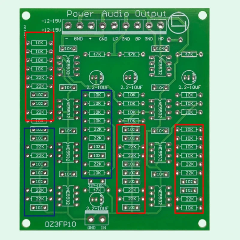 Bass Midrange Treble 3Way Crossover Audio Board Frequency Divider Filters For amplifier system 500HZ, 5000HZ DIY Parts and FG