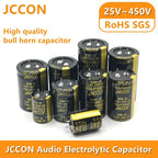 2Pcs JCCON 25V 35V 50V 63V 80V 100V 200V 400 450V 6800 10000UF 15000UF 22000UF 47000UF Power supply,Audio Electrolytic capacitor