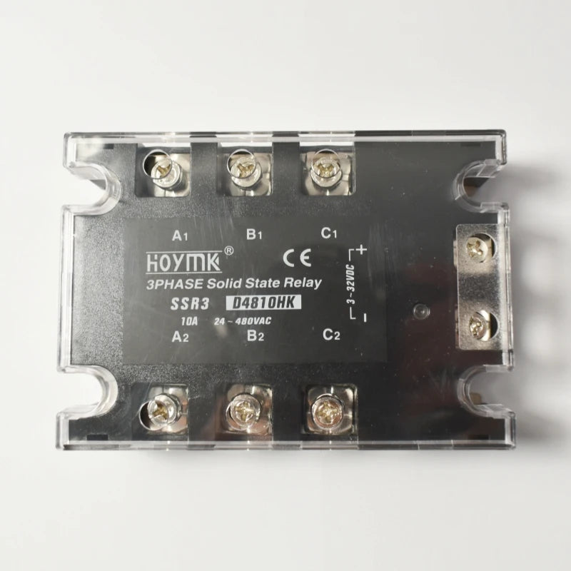 Three Phase Solid State Relay  DC Control AC 380V 3f SSR 40DA 10DA 25DA 80DA 100DA Module 3-32VDC Input 24-480VAC Load