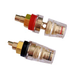 DIY speaker terminal connector binding post amplifier Pure cupper Gold-plated Banana socket junction Box M8