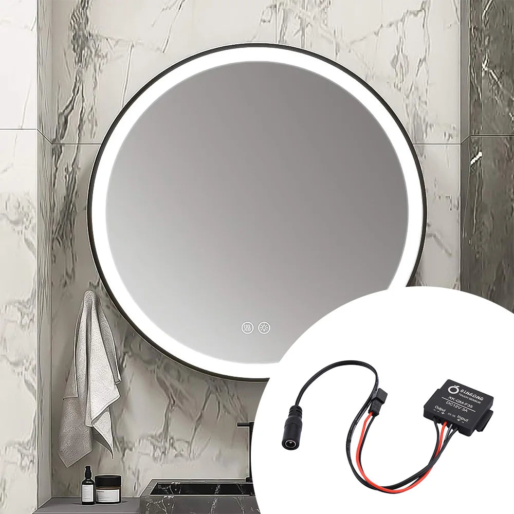 DC 12V 3A Touch Switch Sensor Stepless LED Inductive Dimmer Bathroom Mirror Lamp Dimming Control Switch for Led Light Mirror
