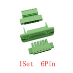1Set 3.81mm Pitch Screw Terminal Block 2/3/4/5/6/7/8/9/10/12 Pin Through-wall Pluggable Plug Terminal Blocks Connector 15EDGWC