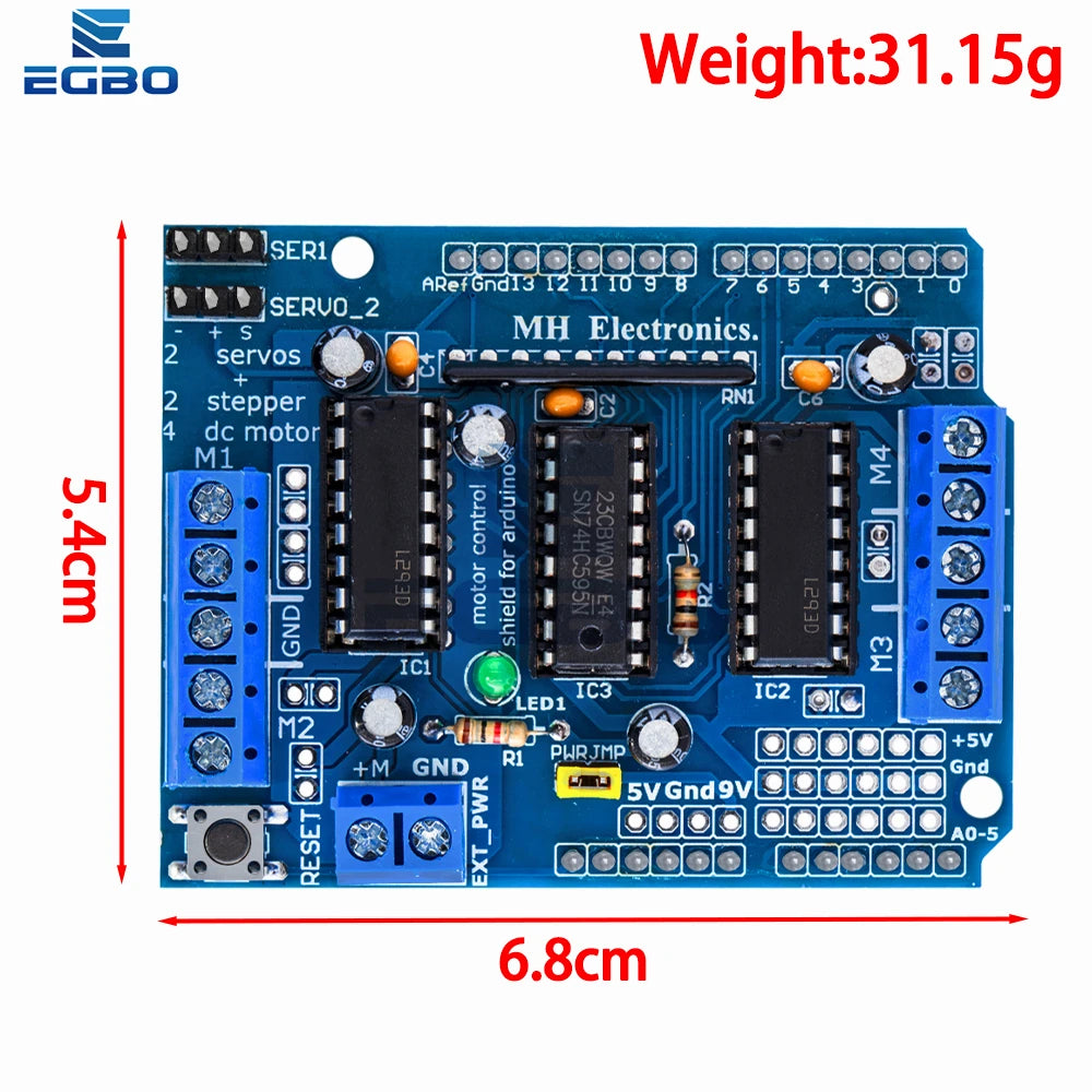 1PCS EGBO  L293D motor control shield motor drive expansion board FOR Arduino motor shield