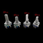1Box EC11 Handle Length 15mm / 20mm Shaft Encoder Switch Kit 5 Pin Half / Plum Rotary Encoder Code Switch