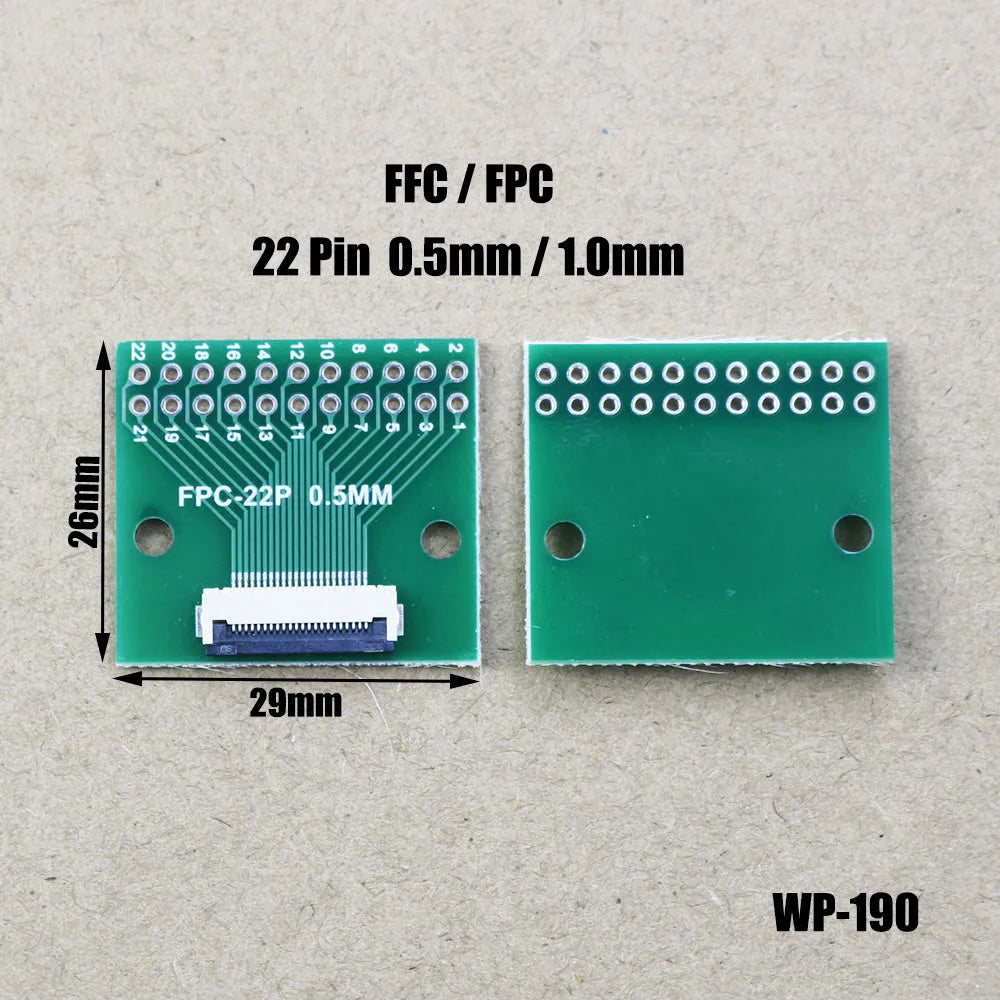 1pcs FPC/FFC Welding 0.5 Seat Connection 0.5mm Pitch Connector SMT To 2.54mm Flexible Cable Adapter Board 6 8 10 20 50 60 80 Pin