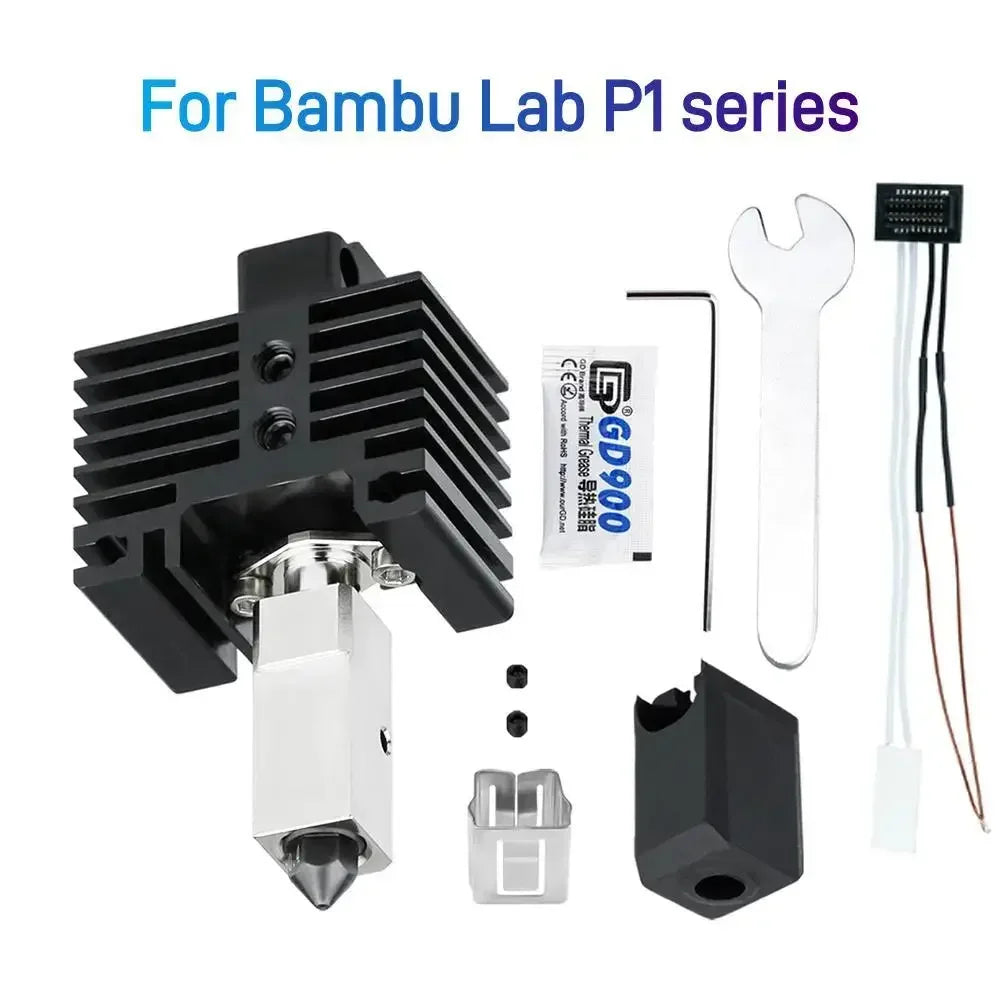 Bamboo Lab X1 P1 Hotend Cooling Fan with Cable for 3D Printer Rapid Accessories Heater Thermistor Compatible with X1C P1S P1P Mo