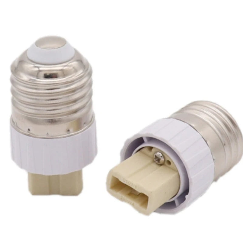 2pcs E14 To G9, E27 to G9 Light Socket Adapter Fireproof Porcelain G9 LED Halogen CFL Lamp Bulb Base Holder Converter Extender