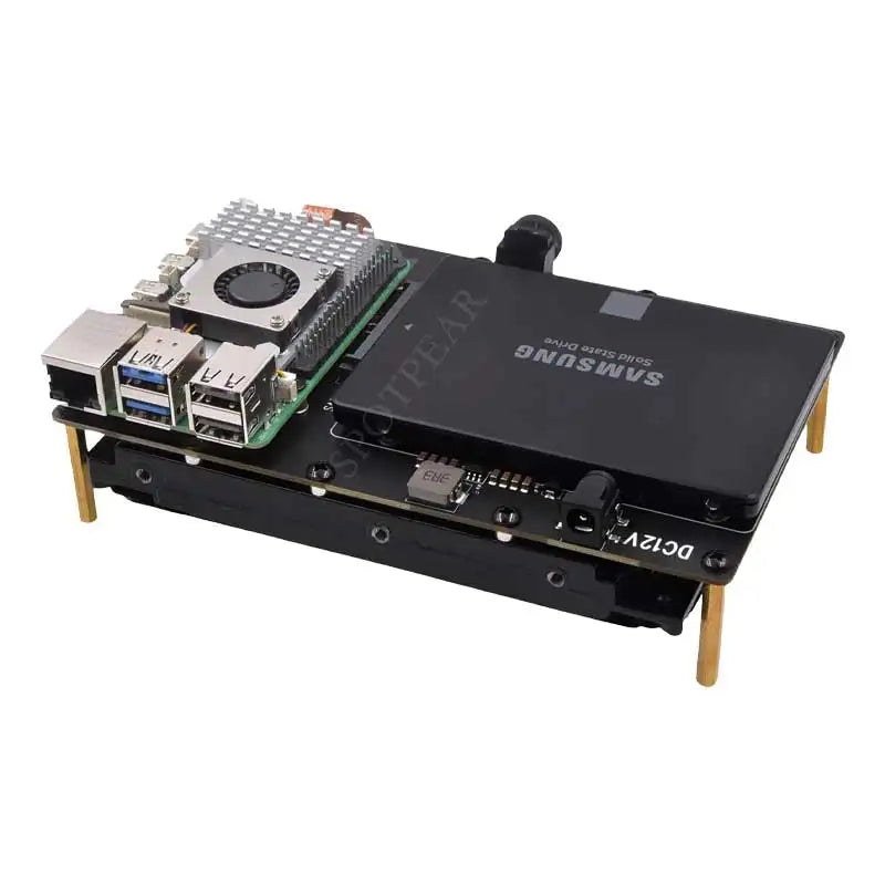 X1008 Raspberry Pi 5 PCIe to 2.5" 3.5" SATA HDD/SSD Dual Double-SATA (NOT BOOT From SATA/SSD