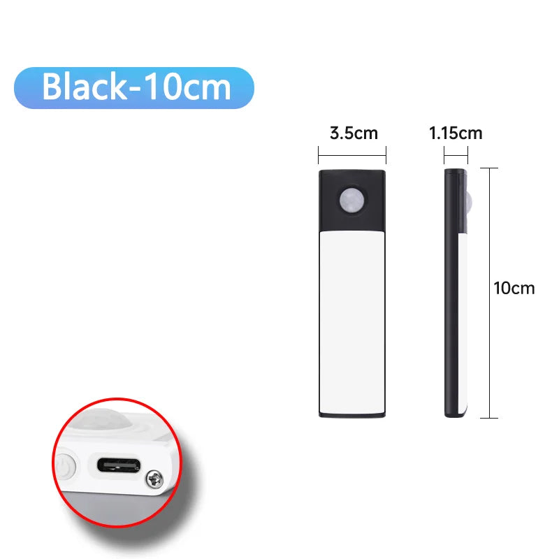 LED Bar Light Motion Sensor USB Rechargeable Led Cabinet Lights for Kitchen Wardrobe Cabinet Lighting 30cm/40cm/50cm Night Light