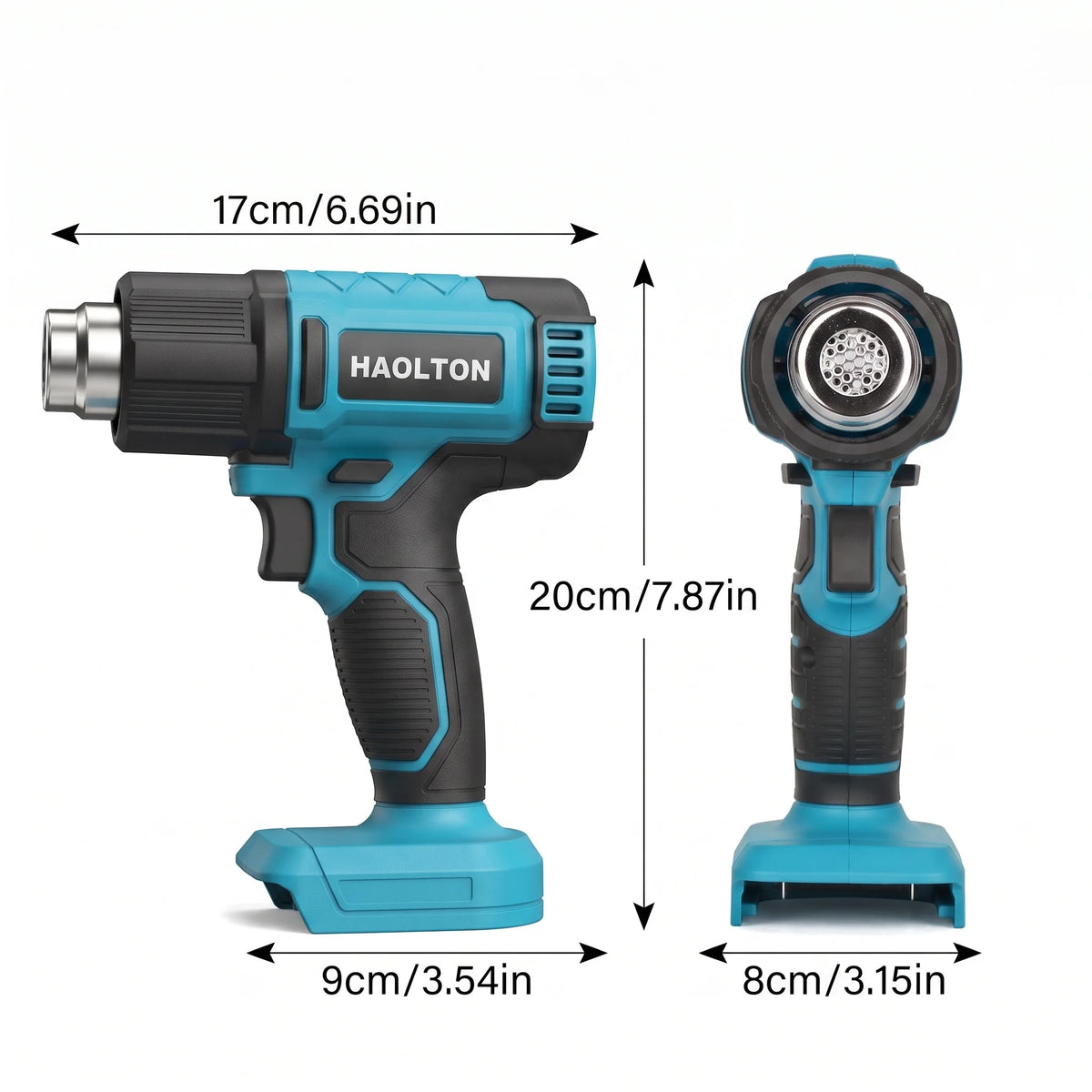 HAOLTON Gun Industrial Handheld Electric Heat Gun Temperatures Heat Gun Cordless Hot Air Adjustable 18V Battery