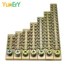 Terminal Block 10*18mm 8/10/12/16/20/24/30/40/50 Way One In Multiple Out High Current Double Neutral Ground Connector Brass Bar