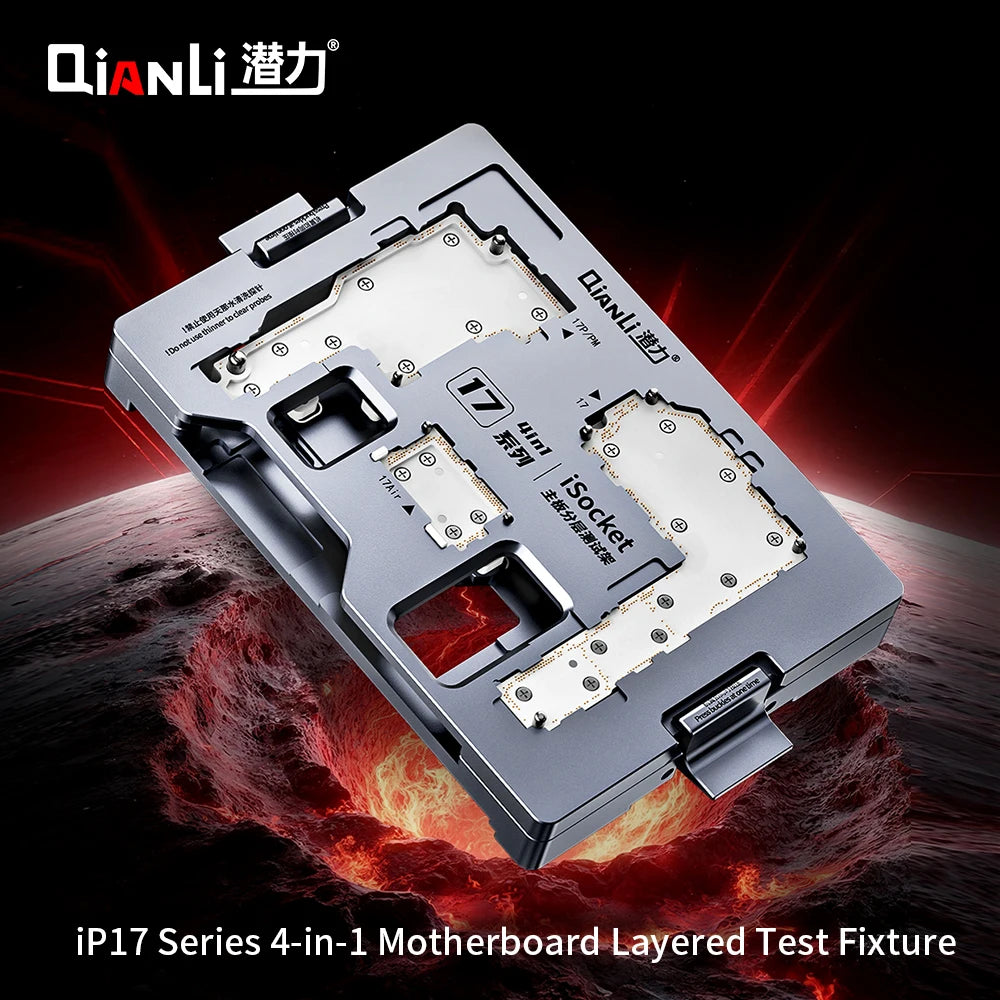 QIANLI ISocket Motherboard Middle Layer Test Stand for IPhone 16E X-16 Logic Board Function Diagnostic Double-deck Repair Tools