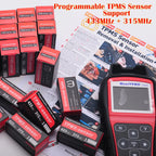 Programable TPMS Sensors 2 in 1 433MHz+315MHz Support Programing with TS501 TS508 TS601 TS608 ITS600E MK808TS MK808S-TS MP808TS