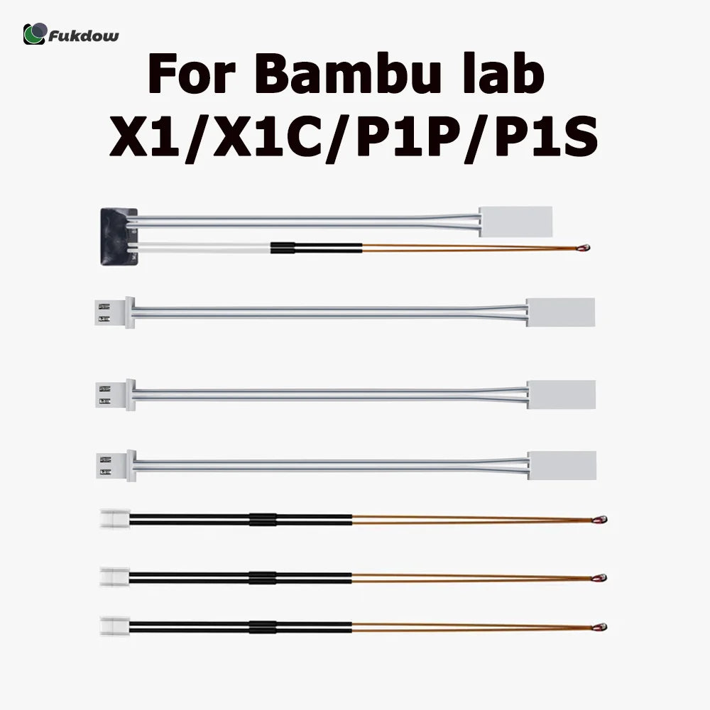 Thermistor For Bambu Lab P1P X1C P1S X1 X1E Hot end Print Head Thermistor Ceramics Heater 3D Printing Parts for bambulab Hotend
