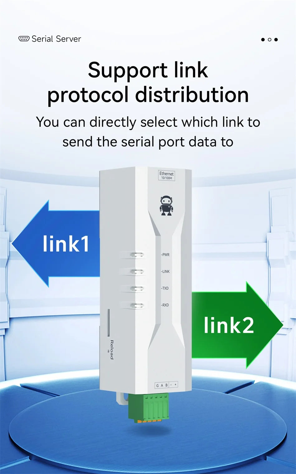 RS485 To Ethernet Serial Port Server COJXU NE2-D11 DC 8-28V TCP/UDP Modbus MQTT HTTP DNS FOTA Remote Up DIN Rail Installation