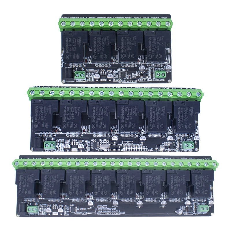Modbus RTU RS485 TTL Relay Control Module Optional 3/4/6/8 Channel High Power Output Industrial PLC