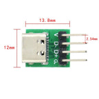 2/5/10PCS TYPE-C To Pin Header XH2.54 Pitch 4Pin Power Adapter Board Data Cable Test Board Straight Pin Elbow Pin PCB Connector