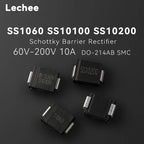 20pcs/Set SS10100 SS1060 SS10200 10A 60V 100V 200V Chip Schottky Barrier Rectifier Diodes SMC DO-214AB New and Original