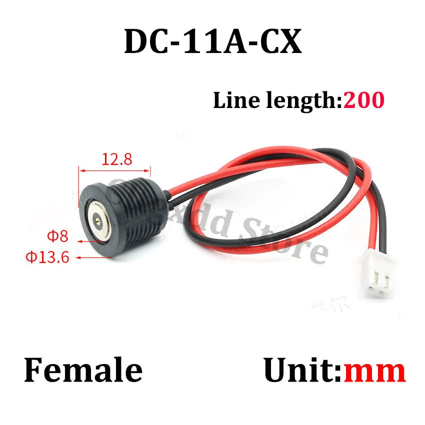 Cltgxdd DC-10A/11A-CX DC-12A-CX DC-15A-CX Magnetic Male Female Connector W/ XH Terminal 8mm 10mm Magnetic Plug With Line  Cable