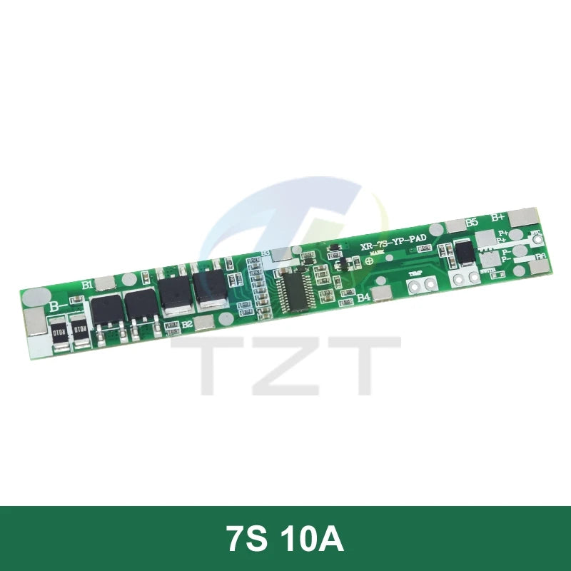 7S 24V 5A 10A BMS Protection Circuit Board Charge Protec Plates Charging Module for Lithium Battery Pack Power Bank E-bike