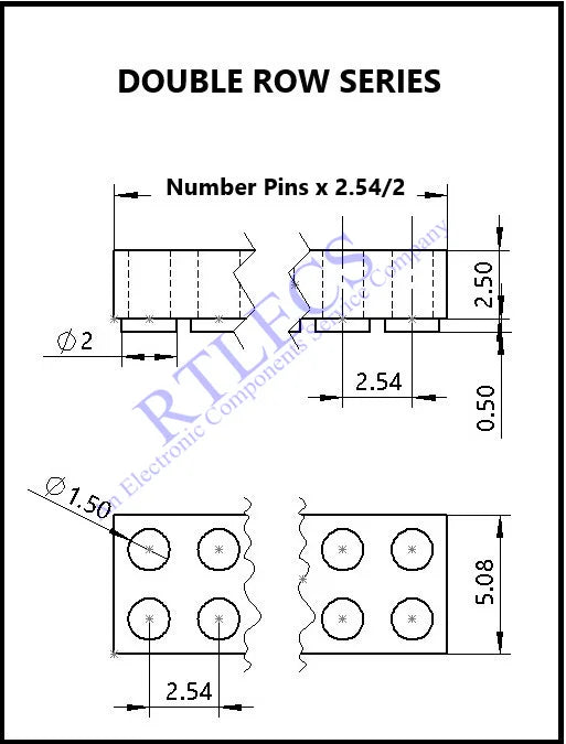 5Pcs Target PAD Connector 2.54 Grid 4 6 8 10 12 14 16 20 Pole Female Spring Pogo Pin Header Socket Power Charge DIP SMD Dual Row