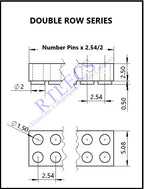 5Pcs Target PAD Connector 2.54 Grid 4 6 8 10 12 14 16 20 Pole Female Spring Pogo Pin Header Socket Power Charge DIP SMD Dual Row