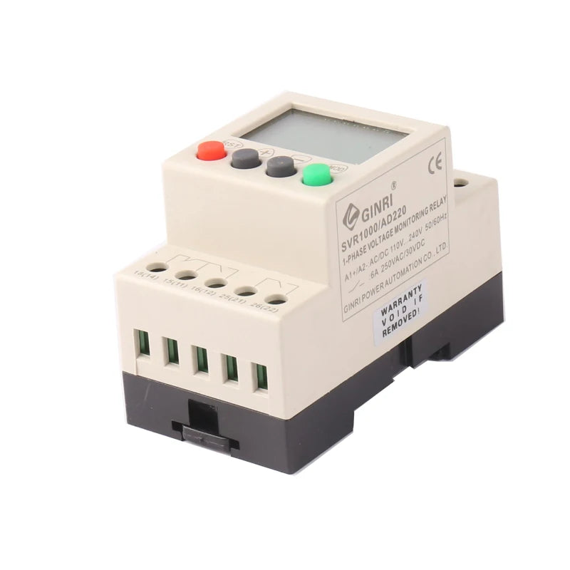 SVR1000   AC/DC LCD Display Single phase Overvoltage Relay Undervoltage Relay Protector