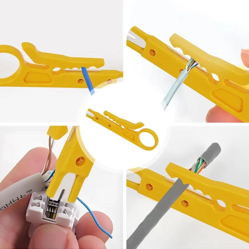 Network Wire Stripper Mini Cable Stripper Tools for RJ45 CAT5 CAT6 Data Lines Wire Knife Crimper Pliers Electricians Hand Tools