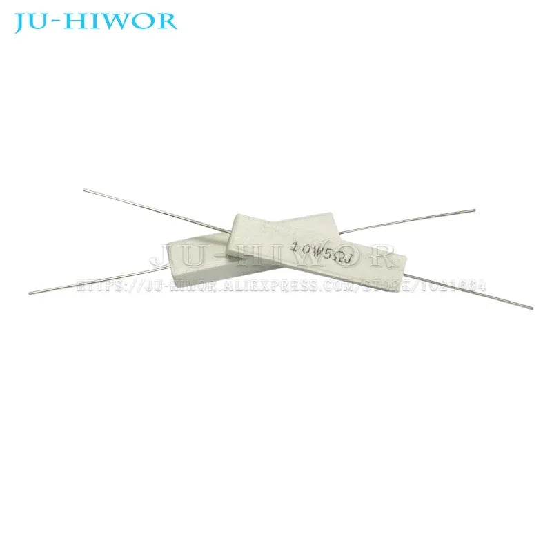 5pcs 10W 5% SQP Cement Resistor 0.1 0.22 0.33 0.5 1 1.2 1.8 2 2.2 3 3.3 3.6 4.7 5 8 10 15 20 25 30 100 K R ohms Power Resistance