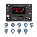 DC 5V 12V Audio Player Bluetooth 5.0 MP3 Decoder Board Hands-free Car Microphone USB TF FM Radio MP3 Music Player Speaker