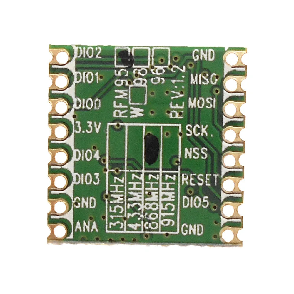 RFM95 20dBm 100mW 868Mhz 915Mhz DSSS spread spectrum wireless transceiver module SPI SX1278 SX1276 SMD lora module