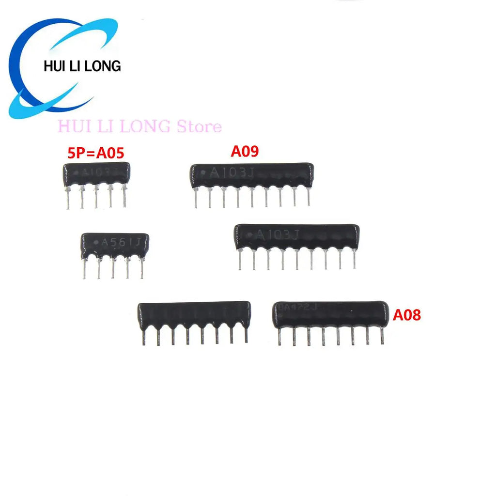 10/20pcs Exclusion Network Resistor Array 4PIN 5PIN 6PIN 7PIN 8PIN 9PIN 10PIN DIP4 DIP5 DIP6 DIP7 1K 4.7K 10K A102J A103J A472J